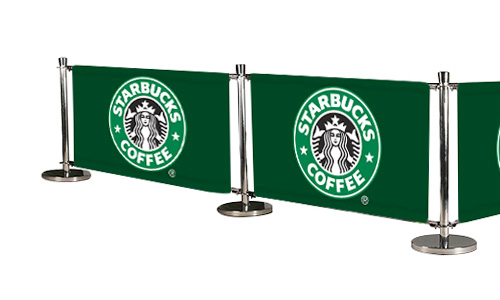 Café banner systems are perfect for creating outdoor eating areas in cafés, restaurants, bars and nightclubs.